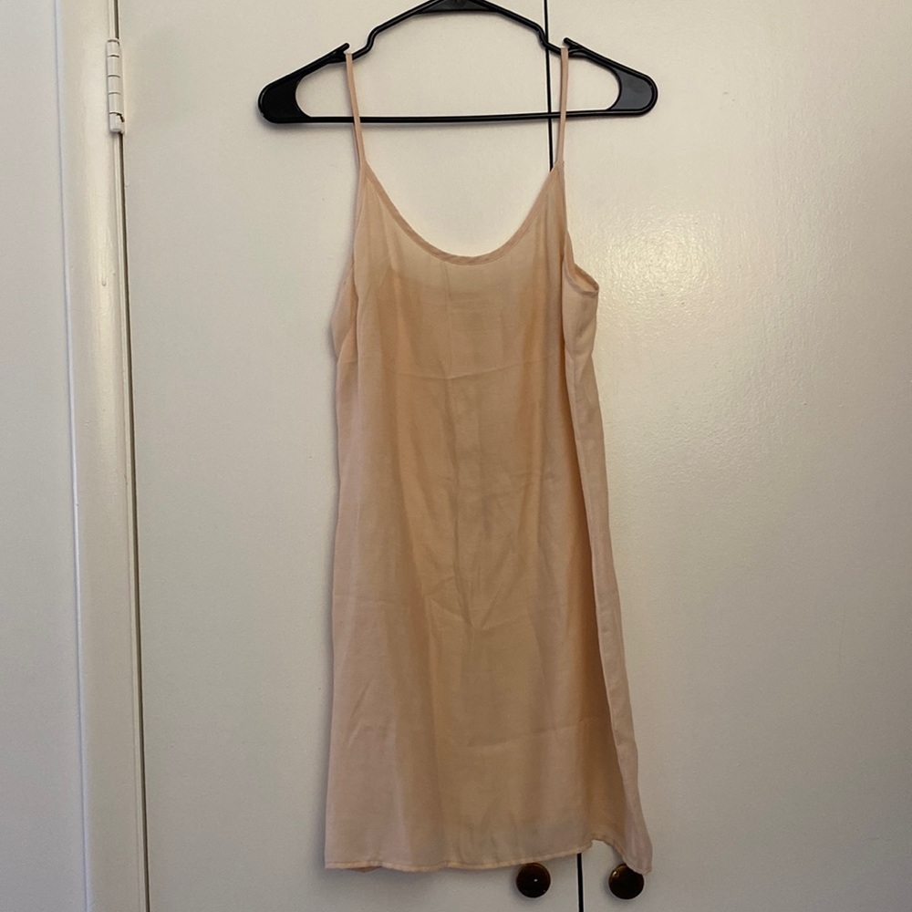 Christy Dawn Silk Slip Dress Small Light Pink
